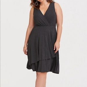 Torrid GREY SURPLICE JERSEY MIDI DRESS Size 2X